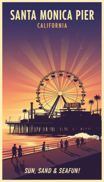Fridge Magnet collectible for Santa Monica Pier
