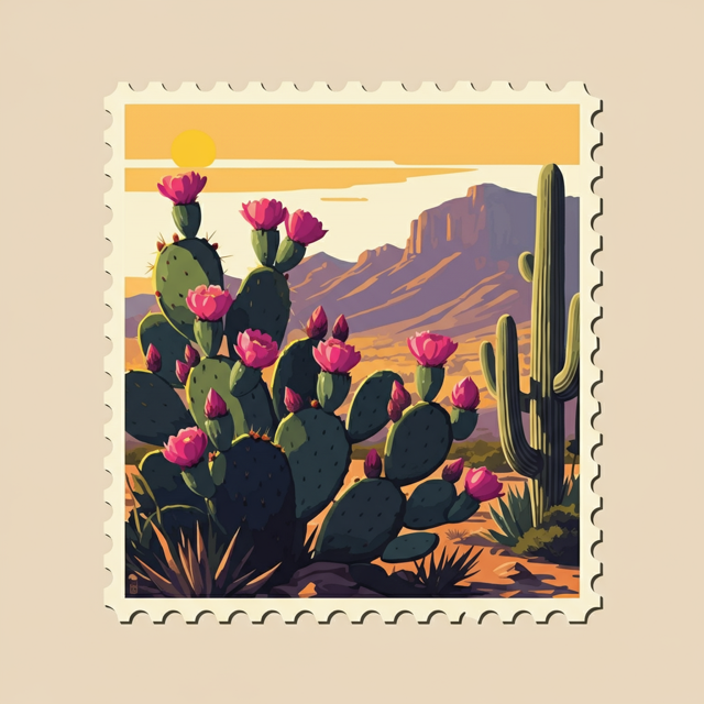 Postal Stamp collectible for Desert Botanical Garden