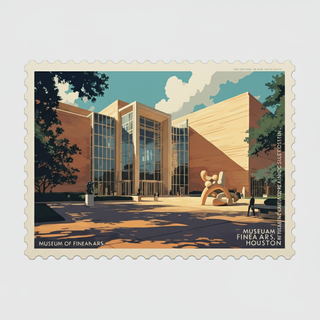 Postal Stamp collectible for MFA Houston